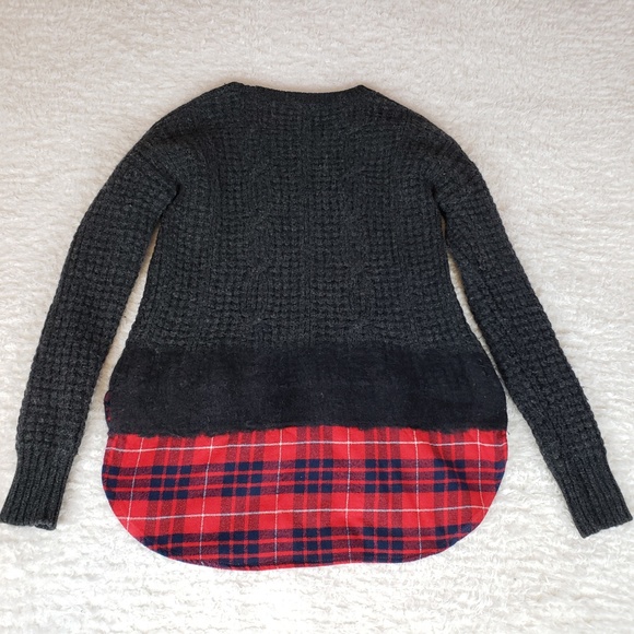 Madewell Merino Wool Sweater With Plaid Size S - Picture 7 of 7
